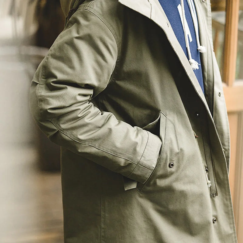 Maden Men's Hooded Fishtail Parka Jacket