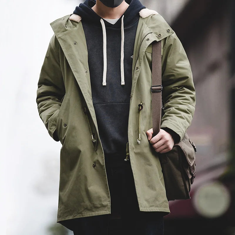 Maden Men's Hooded Fishtail Parka Jacket