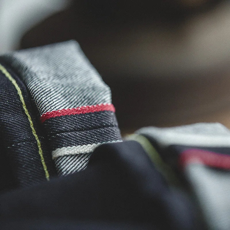 MADEN 14.5oz Selvedge Raw Denim – Embroidered Straight Fit