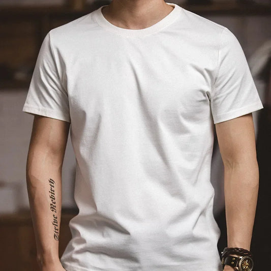 MADEN Heavyweight Cotton Tee – Black / Beige (1pc / 2pcs)