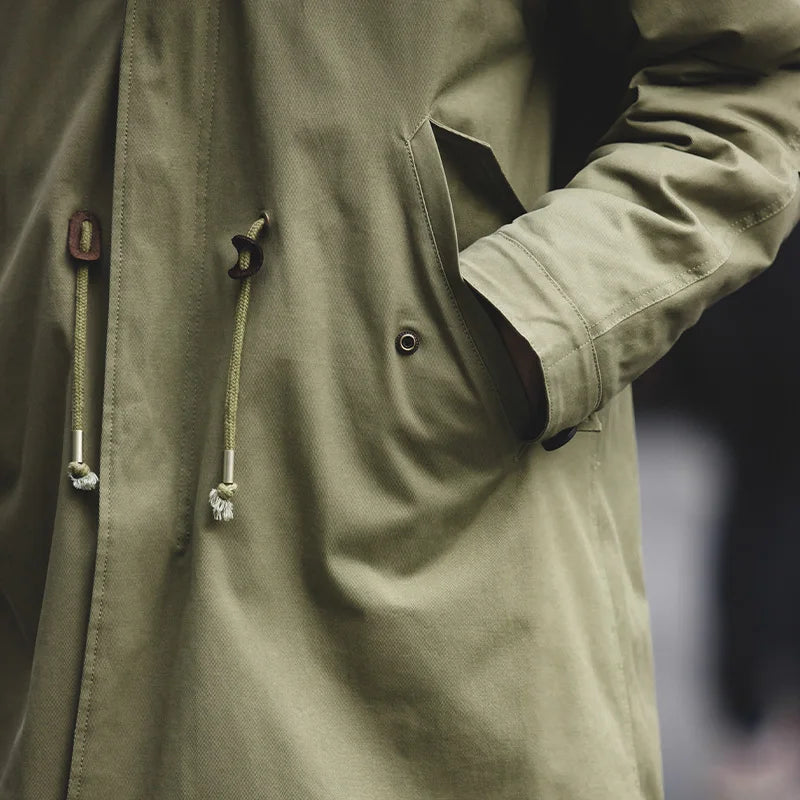 Maden Men's Hooded Fishtail Parka Jacket