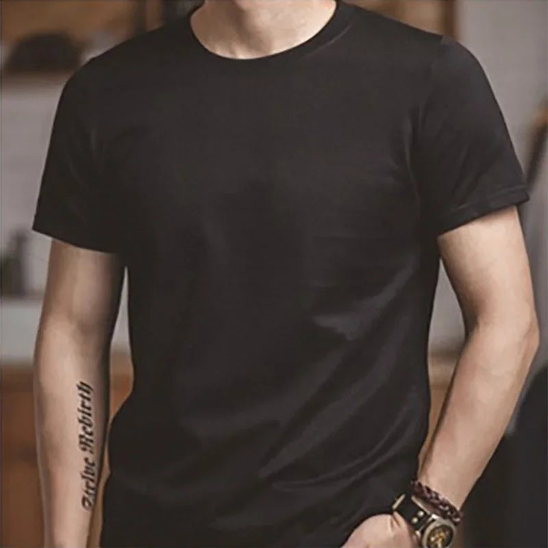 MADEN Heavyweight Cotton Tee – Black / Beige (1pc / 2pcs)