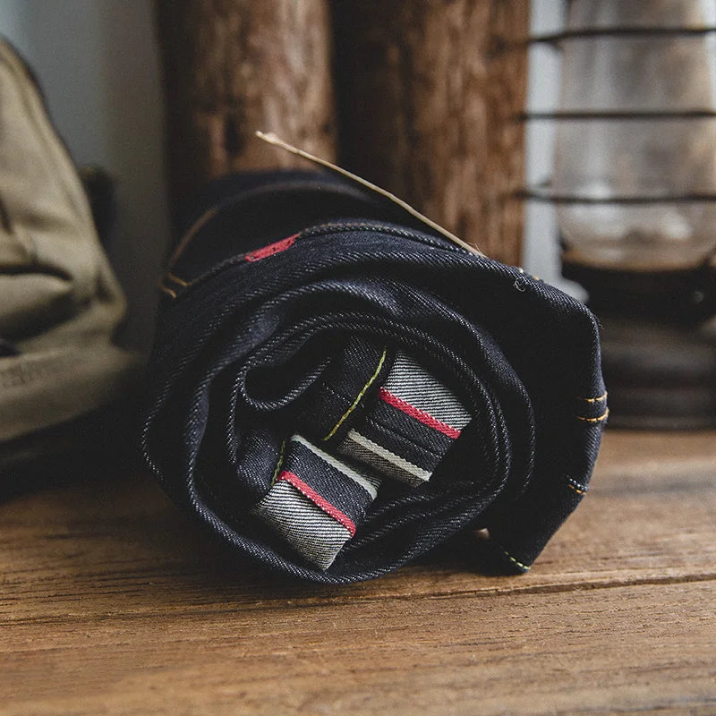 MADEN 14.5oz Selvedge Raw Denim – Embroidered Straight Fit