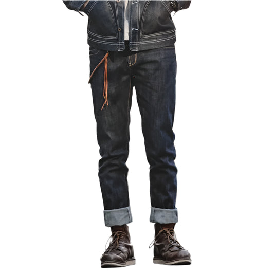 MADEN 14oz Selvedge Raw Denim – Horsehide Patch Straight Fit